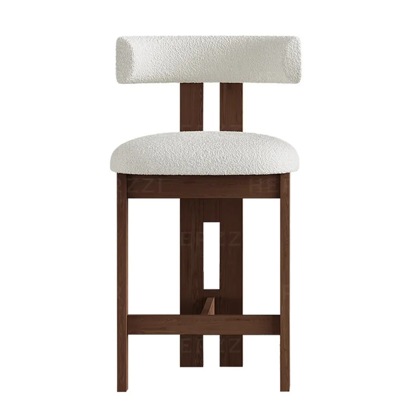vb-French New Chinese Middle Island High bar Chair Nordic Solid Wood Designer Leather Vintage High Chair@
vb-French New Chinese Middle Island High bar Chair Nordic Solid Wood Designer Leather Vintage High Chair@