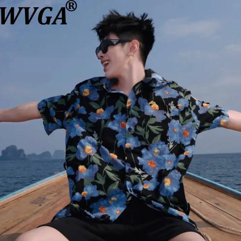 WVGA Summer New Men Tide Loose Casual Floral Printed Trendy Short Sleeve Shirt Niche Chic Casual Turn-Down Collar Top Ins W24328
WVGA Summer New Men Tide Loose Casual Floral Printed Trendy Short Sleeve Shirt Niche Chic Casual Turn-Down Collar Top Ins W24328