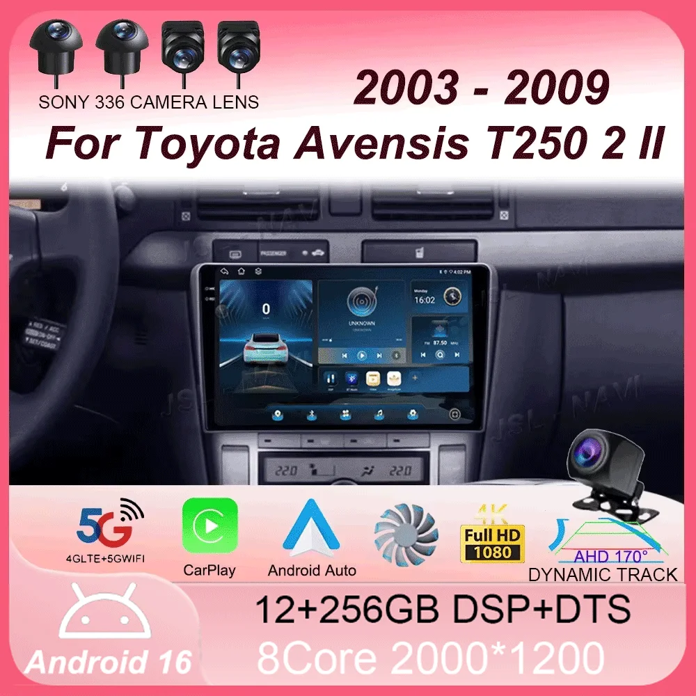 Android 16 For Toyota Avensis T250 2 II 2003 - 2009 Carplay Auto 4G+WIFI GPS Car Radio Navigation Multimedia Video Player Stereo
Android 16 For Toyota Avensis T250 2 II 2003 - 2009 Carplay Auto 4G+WIFI GPS Car Radio Navigation Multimedia Video Player Stereo