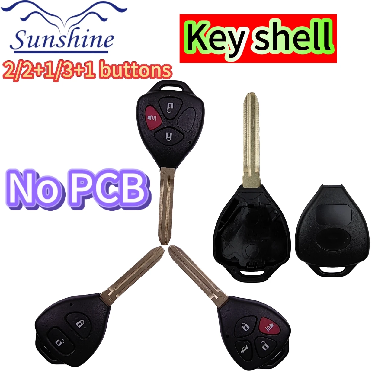 Remote Key Shell No PCB For Toyota Camry RAV4 Yaris Corolla Avalon Matrix Venza Replacement Car Key Fob Case 2/3/4 Buttons
Remote Key Shell No PCB For Toyota Camry RAV4 Yaris Corolla Avalon Matrix Venza Replacement Car Key Fob Case 2/3/4 Buttons