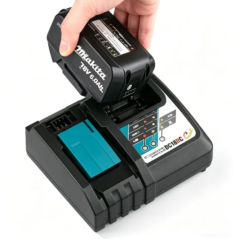Replacement for Makita DC18RC 6A Fast Charger 14.4V-18V Li-ion Battery Charger with LED Display for BL1860 BL1850 BL1830 BL1840
Replacement for Makita DC18RC 6A Fast Charger 14.4V-18V Li-ion Battery Charger with LED Display for BL1860 BL1850 BL1830 BL1840