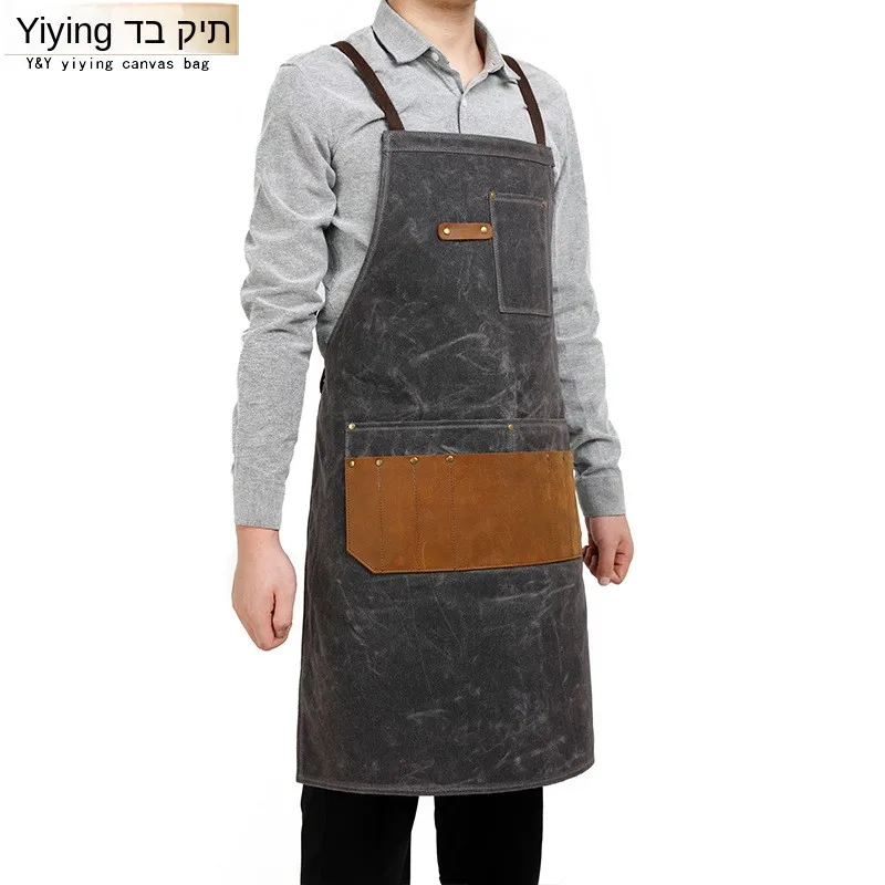 Fashionable Oil Wax Canvas Apron Tool Pouch Mechanic Woodworker Uniform Style Workwear Acetate Fabric Overalls for Men
Fashionable Oil Wax Canvas Apron Tool Pouch Mechanic Woodworker Uniform Style Workwear Acetate Fabric Overalls for Men