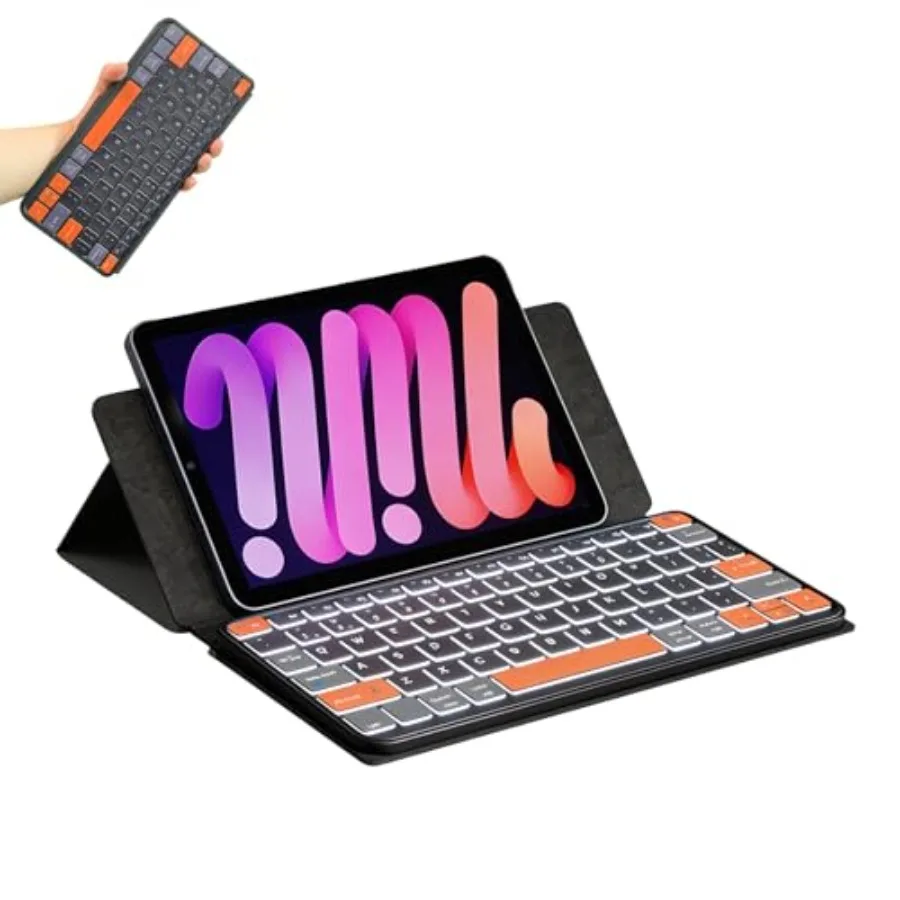 Складная портативная беспроводная Bluetooth-клавиатура с подсветкой и регулируемой подставкой, кожаный чехол для iPad mini, iPhone, Windows, iOS, Android
Складная портативная беспроводная Bluetooth-клавиатура с подсветкой и регулируемой подставкой, кожаный чехол для iPad mini, iPhone, Windows, iOS, Android
