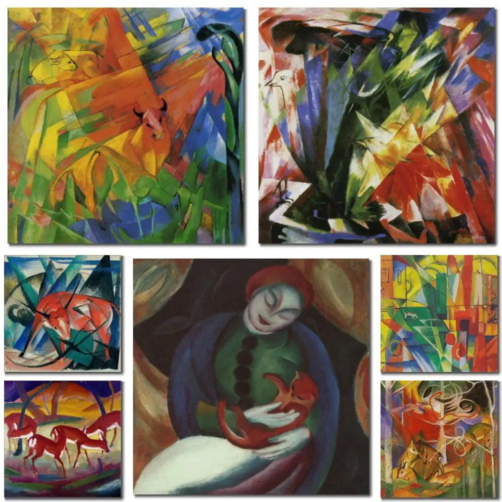 Abstract Canvas Art Franz Marc Painting Deer in the Forest Handmade Animal Artwork Modern Dining Room Bar Home Decor Large
Abstract Canvas Art Franz Marc Painting Deer in the Forest Handmade Animal Artwork Modern Dining Room Bar Home Decor Large
