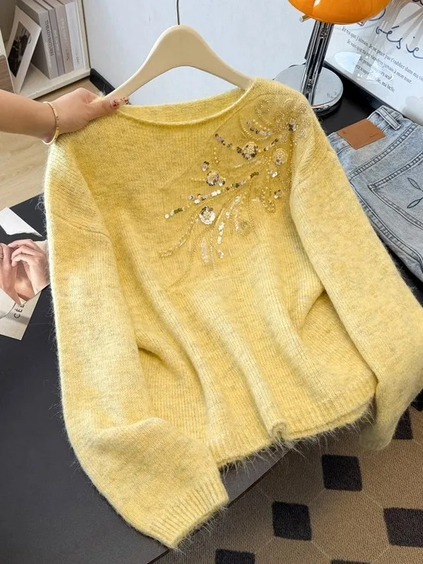 Уникальный красивый фиолетовый вязаный свитер, женский размер, большой размер, для похудения, осенний новый топ
Уникальный красивый фиолетовый вязаный свитер, женский размер, большой размер, для похудения, осенний новый топ