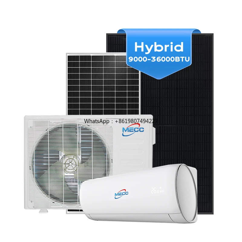 Portable 9000Btu 12000Btu 18000Btu 24000Btu Solar Split Air Conditioner Off the Grid on Grid Ac Dc Hybrid With Solar Panels
Portable 9000Btu 12000Btu 18000Btu 24000Btu Solar Split Air Conditioner Off the Grid on Grid Ac Dc Hybrid With Solar Panels