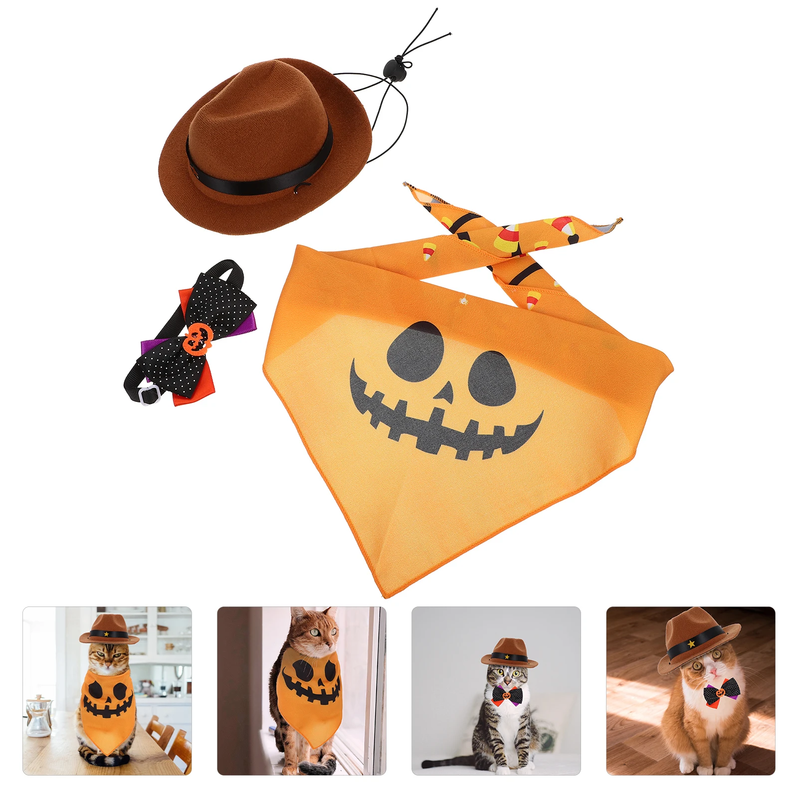Cat Costume Set Lightweight Wear Halloween Style Decorative Bowtie B Washable Scarf Pet Hat Kitten Collars Dog Hats
Cat Costume Set Lightweight Wear Halloween Style Decorative Bowtie B Washable Scarf Pet Hat Kitten Collars Dog Hats