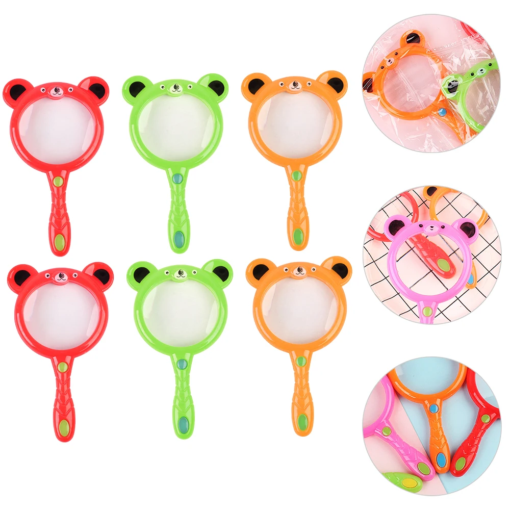 6pcs Handheld Magnifier Plastic Cartoon Bear Handle for Kids Exploration School Experiments Camping Travel Portable Lightweight
6pcs Handheld Magnifier Plastic Cartoon Bear Handle for Kids Exploration School Experiments Camping Travel Portable Lightweight