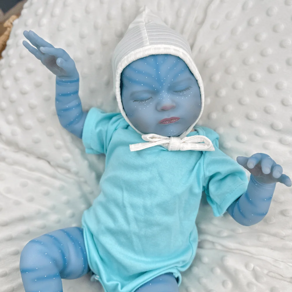BZDOLL Cloth Body 50cm Lifelike Reborn Baby Doll Handmade Blue Skin Asleep Newborn, Realistic Fashion Toy, Perfect Birthday Gift
BZDOLL Cloth Body 50cm Lifelike Reborn Baby Doll Handmade Blue Skin Asleep Newborn, Realistic Fashion Toy, Perfect Birthday Gift