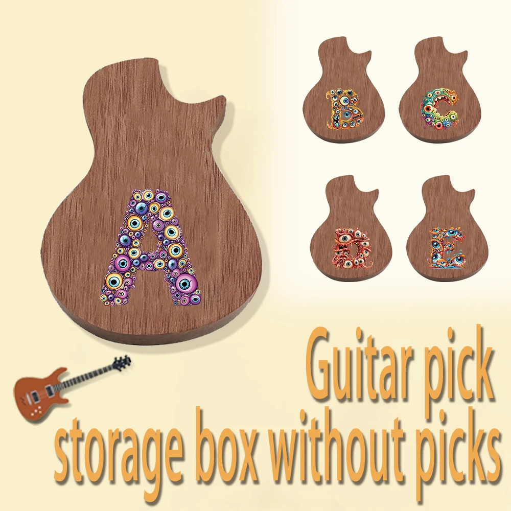 Portable 1pc Guitar-Shaped Pick Storage Case Equipped with Three Paddle Storage Holes Eyelets Initial Name 26 Letters
Portable 1pc Guitar-Shaped Pick Storage Case Equipped with Three Paddle Storage Holes Eyelets Initial Name 26 Letters