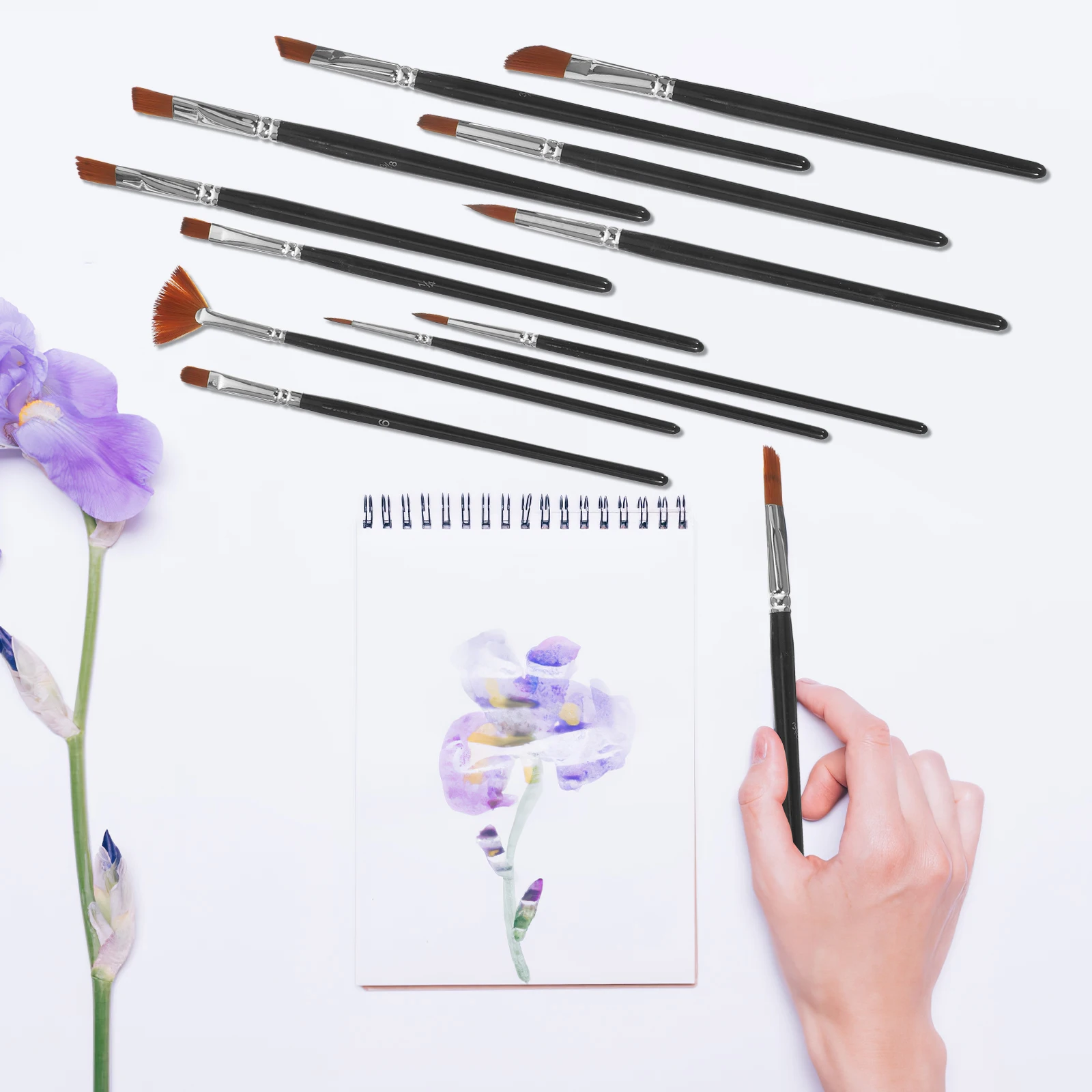 12pcs Paint Brushes Oil Painting Water Colour Acrylic Artists Wood Handle Student Supplies Nylon Bristles Easy Clean
12pcs Paint Brushes Oil Painting Water Colour Acrylic Artists Wood Handle Student Supplies Nylon Bristles Easy Clean
