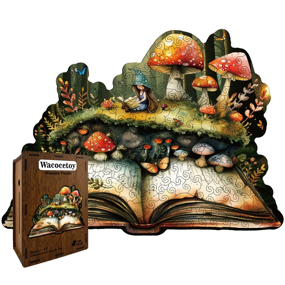 Mushroom Wooden Irregular Puzzle with Creative Wooden Box Money Bank High Difficulty Jigsaw Stress Relief Toy for Adults HG110
Mushroom Wooden Irregular Puzzle with Creative Wooden Box Money Bank High Difficulty Jigsaw Stress Relief Toy for Adults HG110