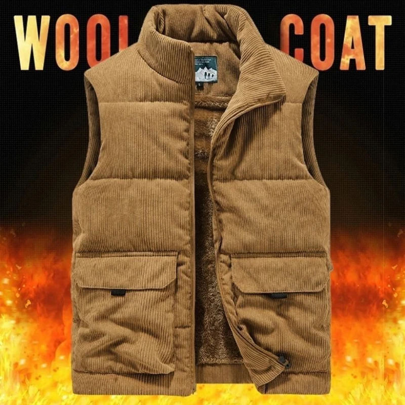 Fleece Lined Corduroy Vests Men Sleeveless Jackets Winter Warm Coat Vest Men Casual Solid Waistcoat Outwear chalecos para hombre
Fleece Lined Corduroy Vests Men Sleeveless Jackets Winter Warm Coat Vest Men Casual Solid Waistcoat Outwear chalecos para hombre