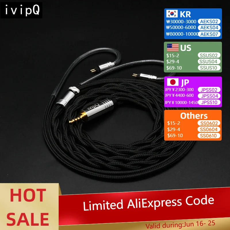ivipQ-516-7NOCC Earphone Upgrade Cable,With/3.5/4.4/QDC/TFZ/2PIN/MMCXFor HOLA Zero KATO Winter Cadenza Aria A5000 LZ A7 MK3
ivipQ-516-7NOCC Earphone Upgrade Cable,With/3.5/4.4/QDC/TFZ/2PIN/MMCXFor HOLA Zero KATO Winter Cadenza Aria A5000 LZ A7 MK3