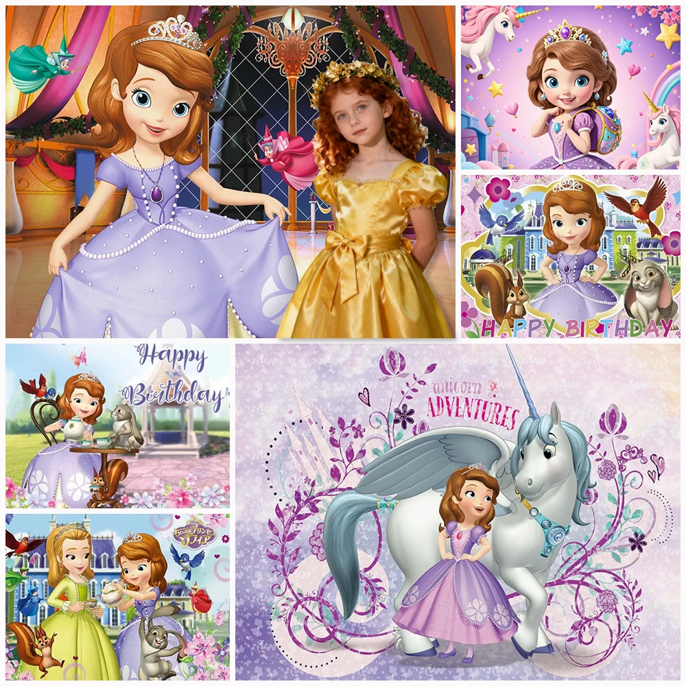 Disney Princess Sofia Theme Birthday Party Decoration Backdrop Baby Shower Unicorn rabbit Cartoon Photo Prop Kids Party Supplies
Disney Princess Sofia Theme Birthday Party Decoration Backdrop Baby Shower Unicorn rabbit Cartoon Photo Prop Kids Party Supplies