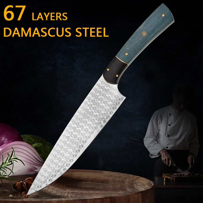 New Damascus Steel Chef Knife Household Meat Cleaver Slicing Knife High Hardness Stainless Steel Kitchen Cooking Tools
New Damascus Steel Chef Knife Household Meat Cleaver Slicing Knife High Hardness Stainless Steel Kitchen Cooking Tools