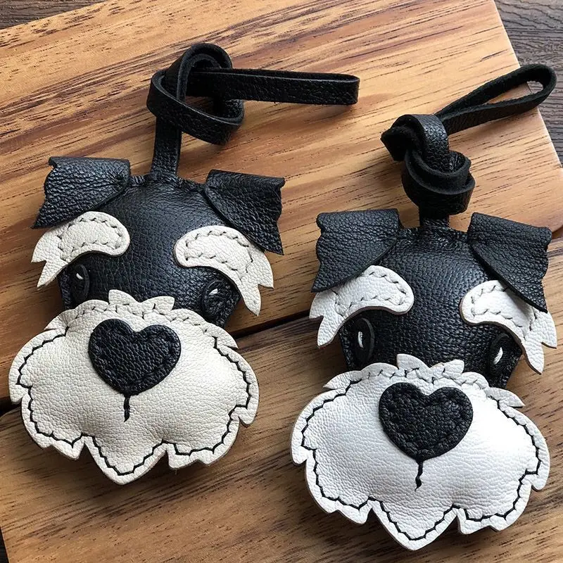 Unique Sheepskin Handmade Leather Sheepskin Teddy Dog Schnauzer Bag Pendant Keychain Handbag Girl Gift Birthday Lovely Cute
Unique Sheepskin Handmade Leather Sheepskin Teddy Dog Schnauzer Bag Pendant Keychain Handbag Girl Gift Birthday Lovely Cute