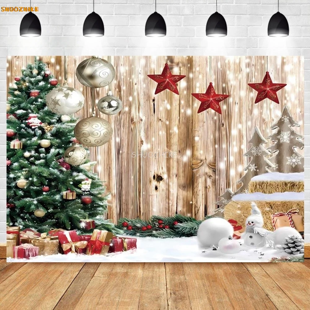 Retro Wood Board Christmas Backdrop Photography Wood Wall Xmas Tree Gift Red Star Balls Family Party Photo Background Photocall
Retro Wood Board Christmas Backdrop Photography Wood Wall Xmas Tree Gift Red Star Balls Family Party Photo Background Photocall