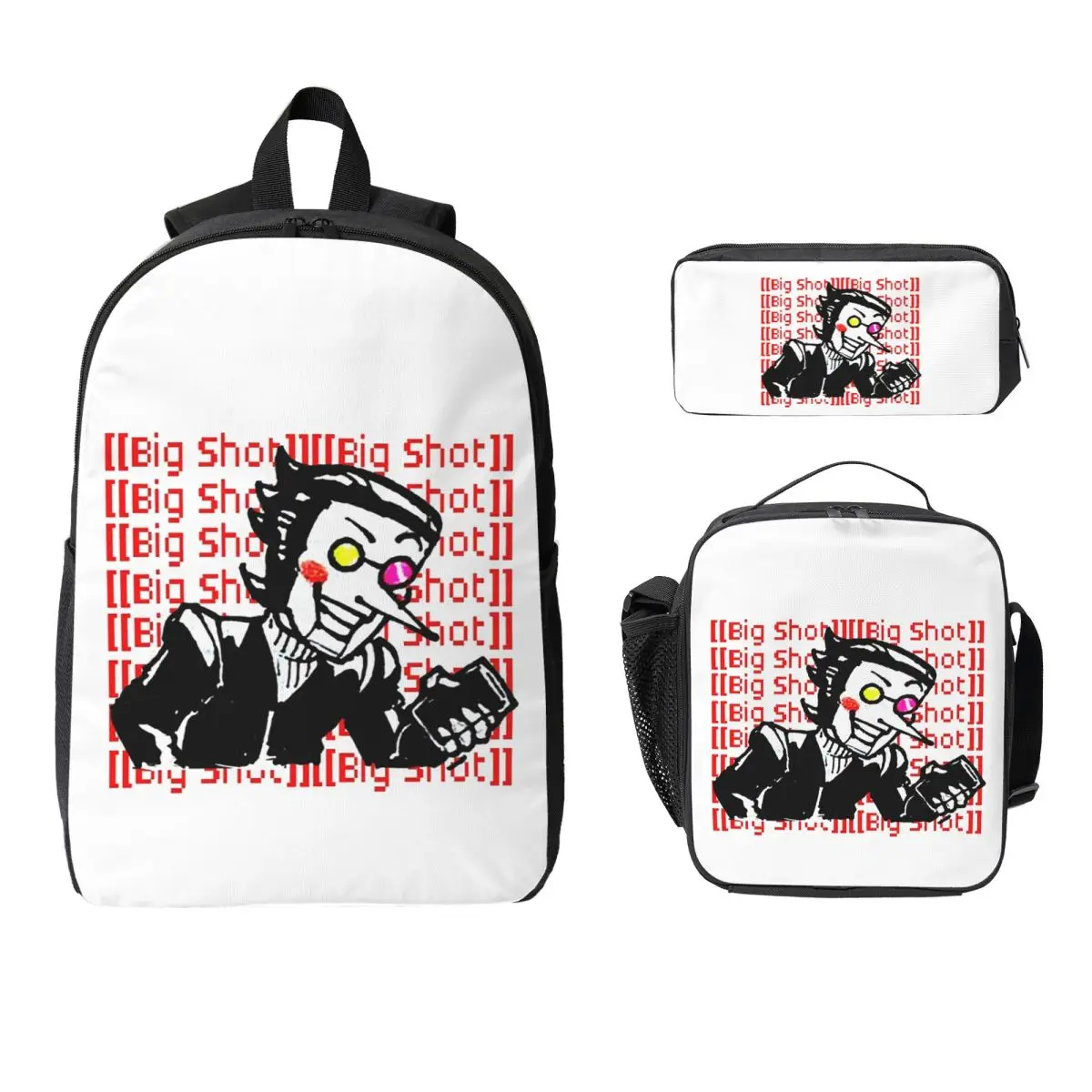 Deltarune Spamton It's Your Chance To Be A Big Shot Backpack Boys Girls BookBag School Bag 3ps Insulated Lunch Bag Pencil Case
Deltarune Spamton It's Your Chance To Be A Big Shot Backpack Boys Girls BookBag School Bag 3ps Insulated Lunch Bag Pencil Case
