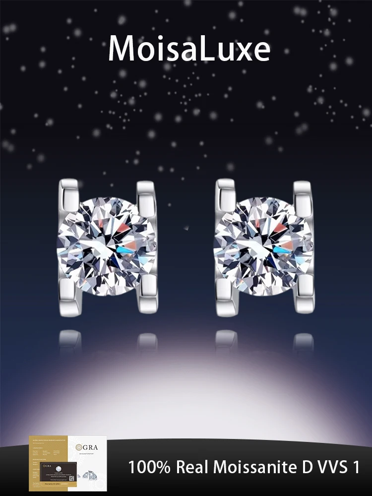 MoisaLuxe Official Store GRA Moissanite Plata Sterling 925 Silver Small Stud Earrings for Women Fashion Jewelry Hoops Piercing
MoisaLuxe Official Store GRA Moissanite Plata Sterling 925 Silver Small Stud Earrings for Women Fashion Jewelry Hoops Piercing