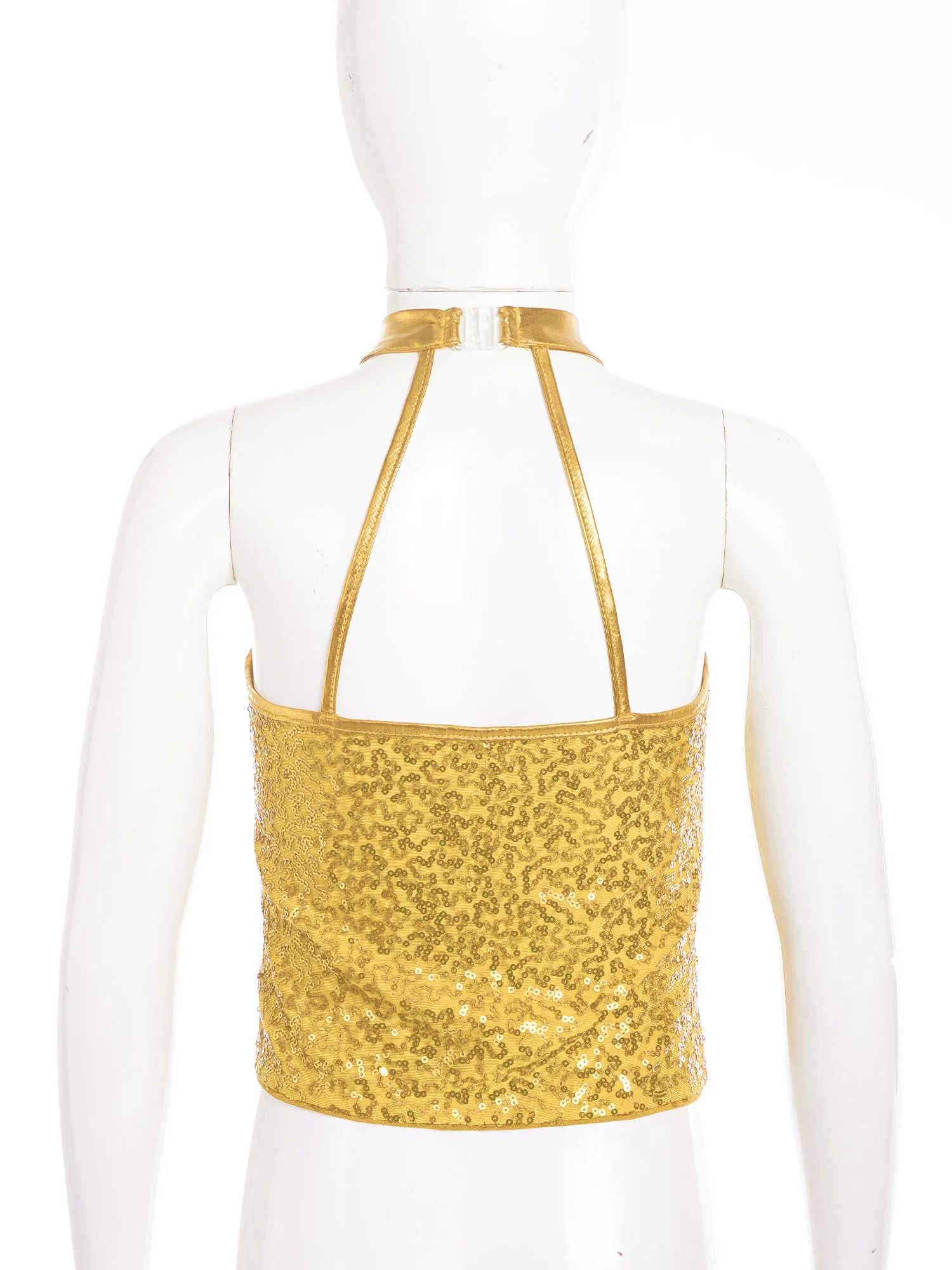 2Pcs/Set Kids Girls Jazz Dance Costume Gymnastics Set Sleeveless Halter Backless Sparkling Sequin Tank Crop Top+Leggings Pants 
2Pcs/Set Kids Girls Jazz Dance Costume Gymnastics Set Sleeveless Halter Backless Sparkling Sequin Tank Crop Top+Leggings Pants