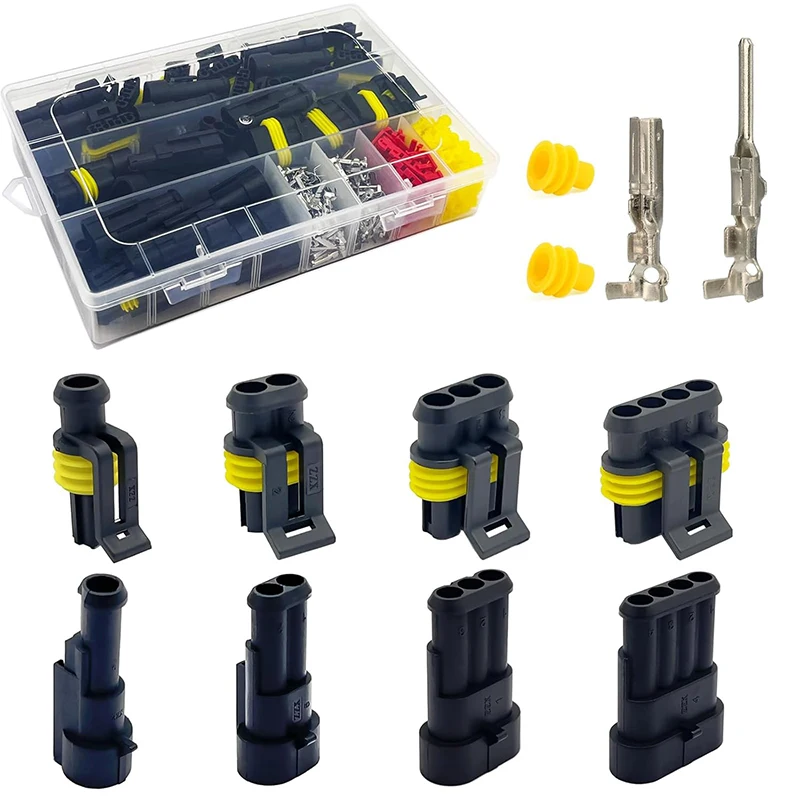 352Pcs Waterproof Car Electrical Connector Terminals Automotive Electrical Wire Connector Plug Kit 1/2/3/4 Pin Connectors
352Pcs Waterproof Car Electrical Connector Terminals Automotive Electrical Wire Connector Plug Kit 1/2/3/4 Pin Connectors