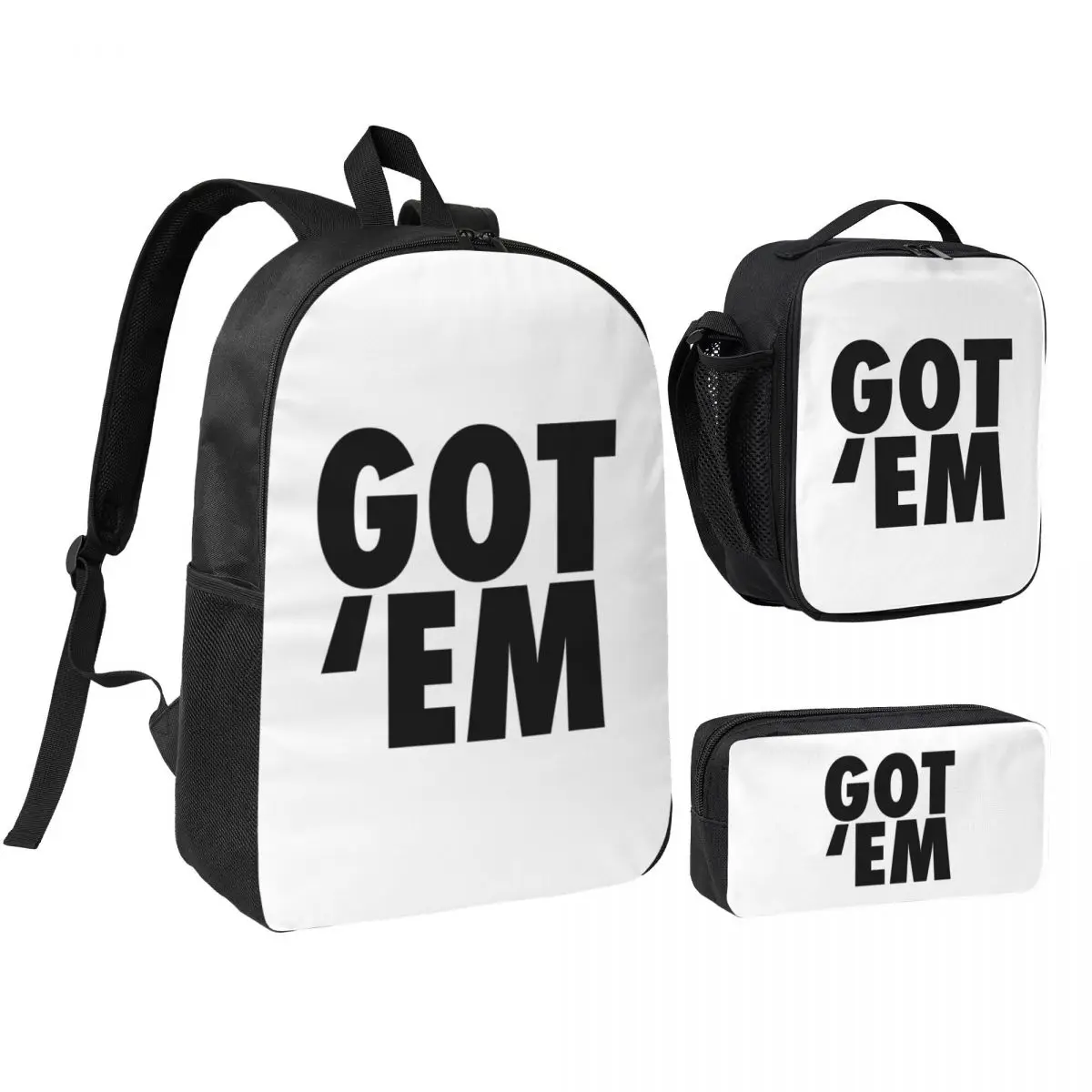 Got Em Backpack Boys Girls BookBag School Bag Shoulder Bags 3ps Insulated Lunch Bag Pencil Case
Got Em Backpack Boys Girls BookBag School Bag Shoulder Bags 3ps Insulated Lunch Bag Pencil Case