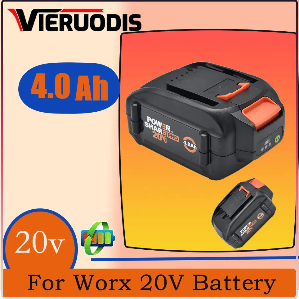 For WORX brand new genuine WA3578 - PowerShare 20V 4.0AH lithium-ion large-capacity battery
For WORX brand new genuine WA3578 - PowerShare 20V 4.0AH lithium-ion large-capacity battery