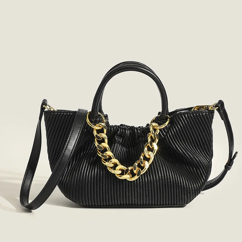 High Quality Popular Ladies Bag New Cloud Bag PU Leather Pleated Chain Shoulder Crossbody Bag Fashion Temperament Handbag
High Quality Popular Ladies Bag New Cloud Bag PU Leather Pleated Chain Shoulder Crossbody Bag Fashion Temperament Handbag
