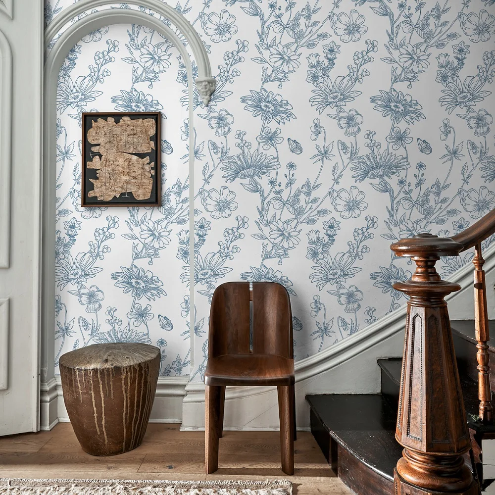 Простые синие цветочные обои для спальни, милые наклейки на стену, самоклеящиеся водонепроницаемые съемные обои из ПВХ, украшение дома
Простые синие цветочные обои для спальни, милые наклейки на стену, самоклеящиеся водонепроницаемые съемные обои из ПВХ, украшение дома