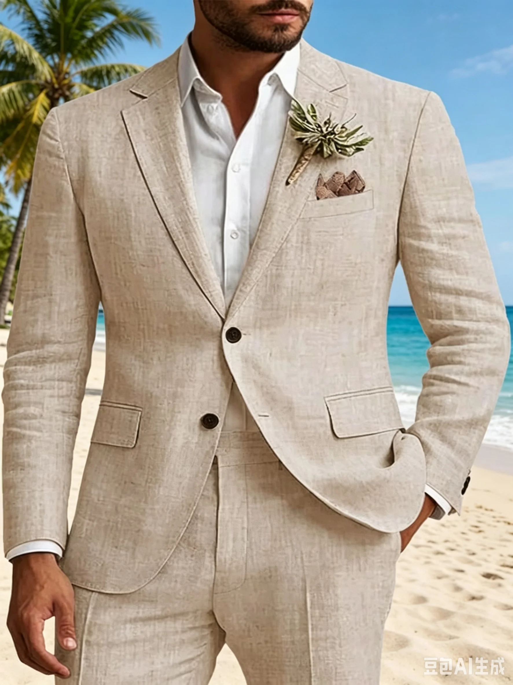 2 Pieces New Design Beige/Blue Linen Suit for Men Formal Wedding Prom Set Slim Fit Jacket Best Man Tuxedos Costume Homme Suit
2 Pieces New Design Beige/Blue Linen Suit for Men Formal Wedding Prom Set Slim Fit Jacket Best Man Tuxedos Costume Homme Suit
