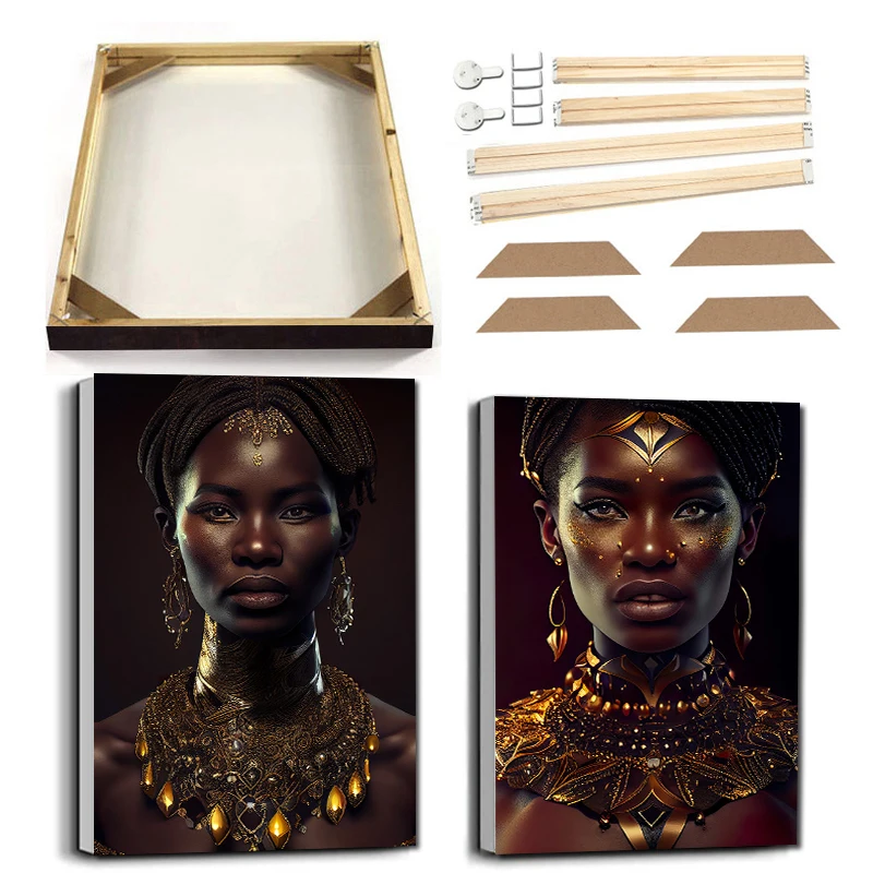 Black Golden Woman Luxury Poster Prints with Frame Jewelry Tribal Black Woman Canvas Painting Portrait Figure Picture Home Decor
Black Golden Woman Luxury Poster Prints with Frame Jewelry Tribal Black Woman Canvas Painting Portrait Figure Picture Home Decor