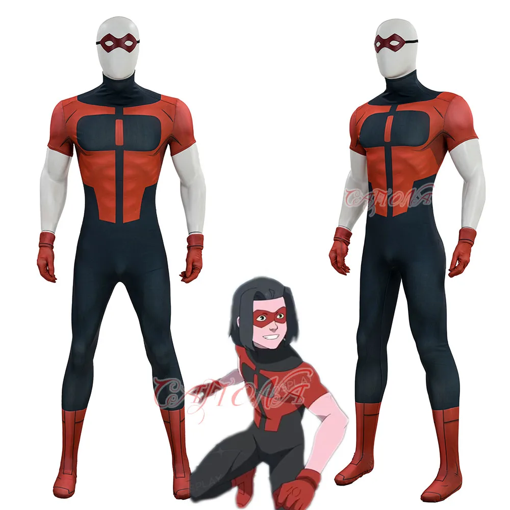 Cafiona 2026 Men Halloween Red Jumpsuits Eye Mask Oliver Grayson Kid Omni-Man Cosplay Leotard Bodysuits Superhero Outfits
Cafiona 2026 Men Halloween Red Jumpsuits Eye Mask Oliver Grayson Kid Omni-Man Cosplay Leotard Bodysuits Superhero Outfits