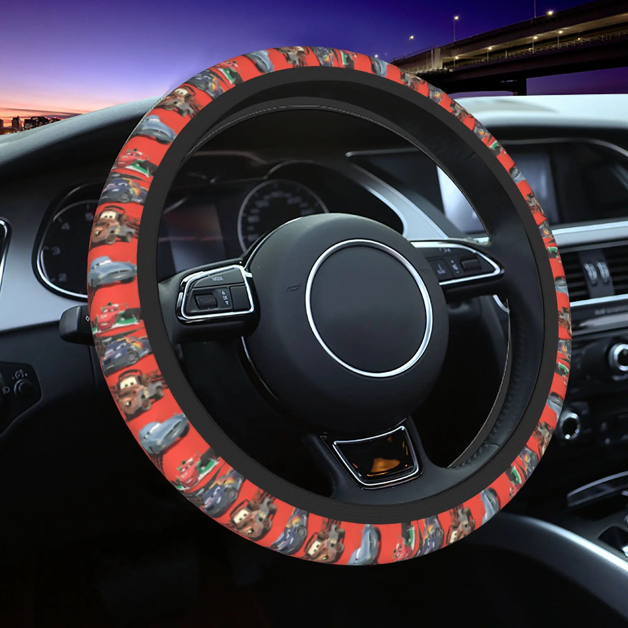 38cm Car Steering Wheel Cover lightning mcqueen and sally Universal Braid On The Steering Wheel Cover Auto Decoration
38cm Car Steering Wheel Cover lightning mcqueen and sally Universal Braid On The Steering Wheel Cover Auto Decoration