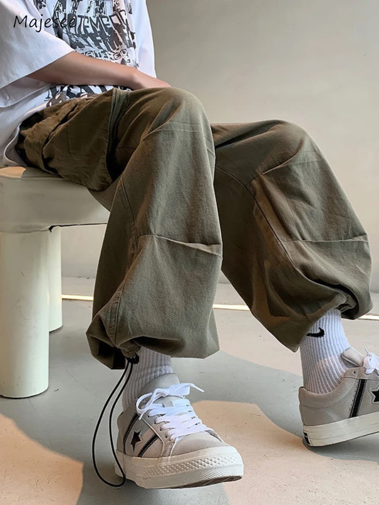 Pants Men Solid All-match Pockets Trendy Streetwear Teenagers Retro Drawstring Summer Japanese Style Leisure Stylish Trousers
Pants Men Solid All-match Pockets Trendy Streetwear Teenagers Retro Drawstring Summer Japanese Style Leisure Stylish Trousers
