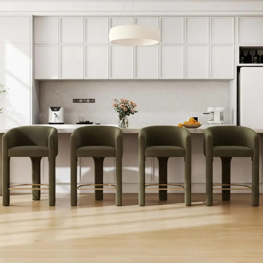 Set of 4 Upholstered Counter Height Bar Stools, 26 Inch, with Arms for Kitchen Island/Counter
Set of 4 Upholstered Counter Height Bar Stools, 26 Inch, with Arms for Kitchen Island/Counter