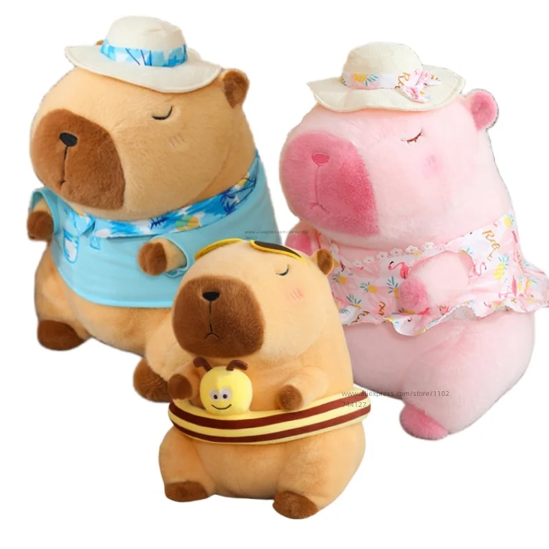Seaside Beach Dress Blue Shirt Capybara Plush Toy Stuffed Swim Ring Bee Decor Capibara Plushie Boy Hawaii Vacation Style
Seaside Beach Dress Blue Shirt Capybara Plush Toy Stuffed Swim Ring Bee Decor Capibara Plushie Boy Hawaii Vacation Style