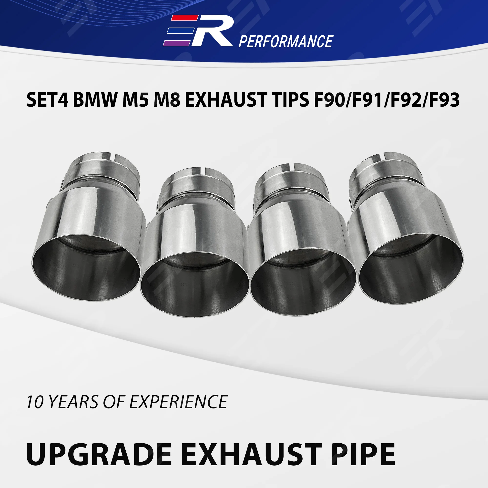 4 Pieces Car Muffler Tip 101mm Outlet Diameter For 2017 2019 BMW M5 M8 F90/F91/F92/F93 Nozzle Decoration Silver 304 Stainless
4 Pieces Car Muffler Tip 101mm Outlet Diameter For 2017 2019 BMW M5 M8 F90/F91/F92/F93 Nozzle Decoration Silver 304 Stainless
