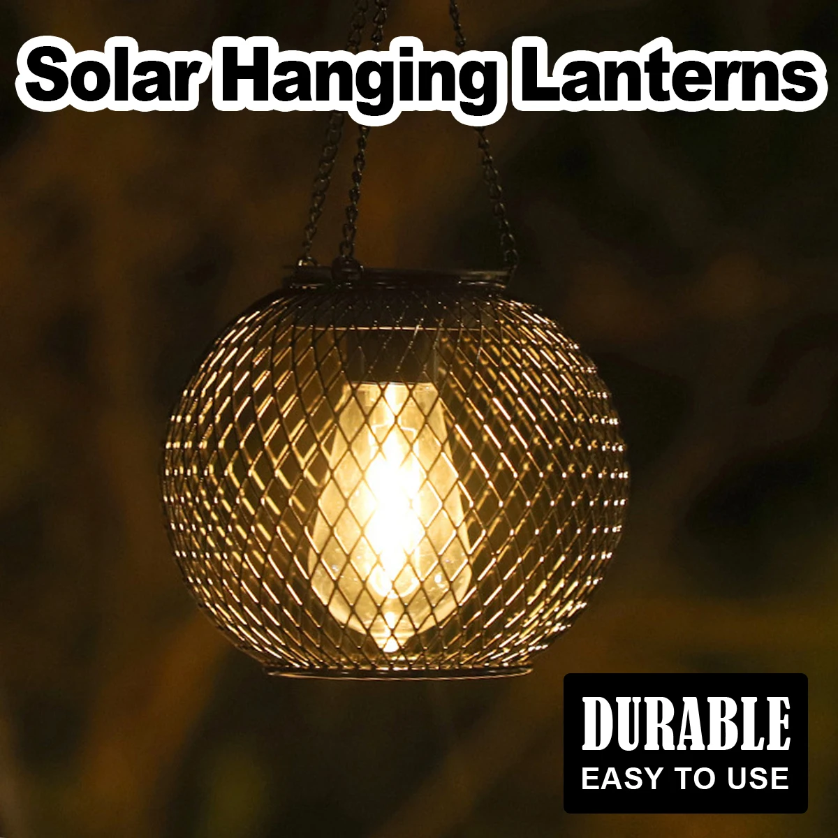 Solar Lantern Led Light Daylight Sensor Garden Lamps Lights Outdoor Waterproof 3000k Landscape Iron-art With Durable Chain Decor
Solar Lantern Led Light Daylight Sensor Garden Lamps Lights Outdoor Waterproof 3000k Landscape Iron-art With Durable Chain Decor