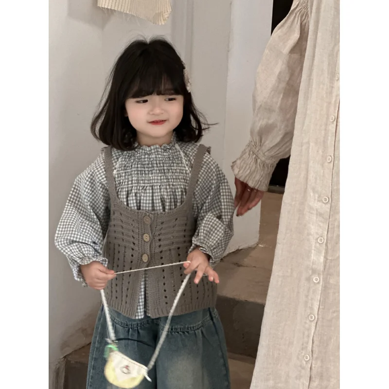 Muzi Ka Girl's Clothing2025Spring New Fashionable Knitted Vest Shirt Jeans Children's Suit Toddler Suit
Muzi Ka Girl's Clothing2025Spring New Fashionable Knitted Vest Shirt Jeans Children's Suit Toddler Suit