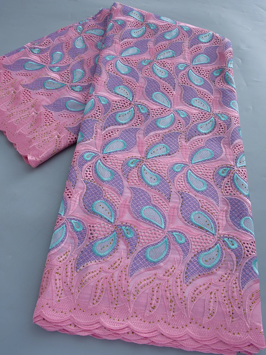 Nigerian Swiss Voile Cotton Lace Fabric 2026 High Quality Embroidered African Lace Fabric for Women Wedding Dress Sew 5Yard 4785
Nigerian Swiss Voile Cotton Lace Fabric 2026 High Quality Embroidered African Lace Fabric for Women Wedding Dress Sew 5Yard 4785