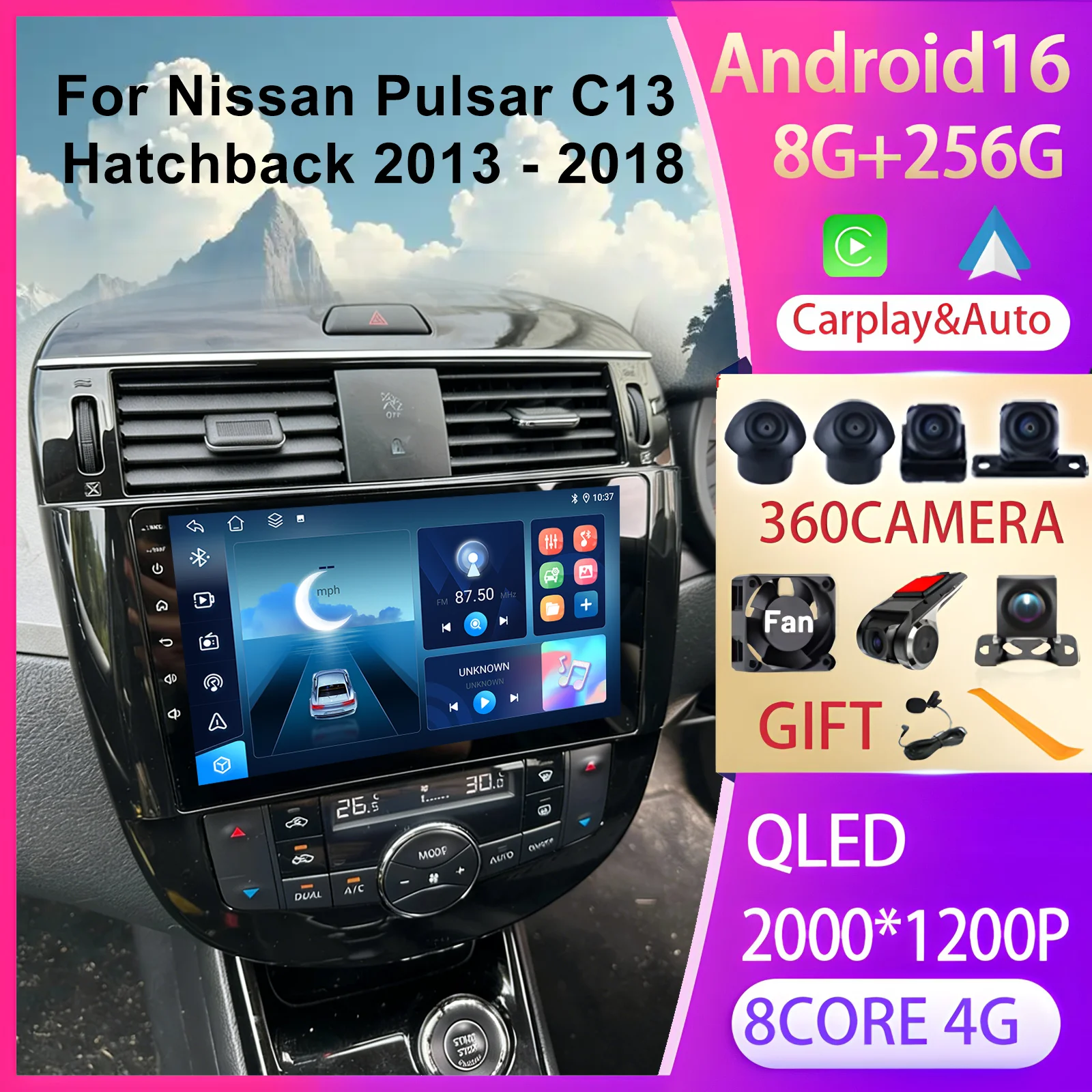 Carplay Auto Car Intelligent Systems For Nissan Pulsar C13 hatchback 2013-2018 Stereo GPS Navi FM BT Car Radio 4G WIFI Head Unit
Carplay Auto Car Intelligent Systems For Nissan Pulsar C13 hatchback 2013-2018 Stereo GPS Navi FM BT Car Radio 4G WIFI Head Unit