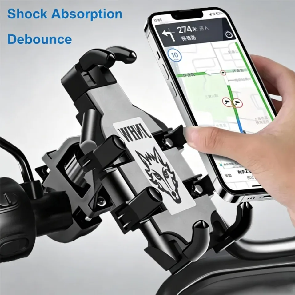 360° Rotatable Motorcycle Phone Holder Shockproof Aluminum Alloy Bike Bicycle Electric Scooter Handlebar Stand for iPhone
360° Rotatable Motorcycle Phone Holder Shockproof Aluminum Alloy Bike Bicycle Electric Scooter Handlebar Stand for iPhone
