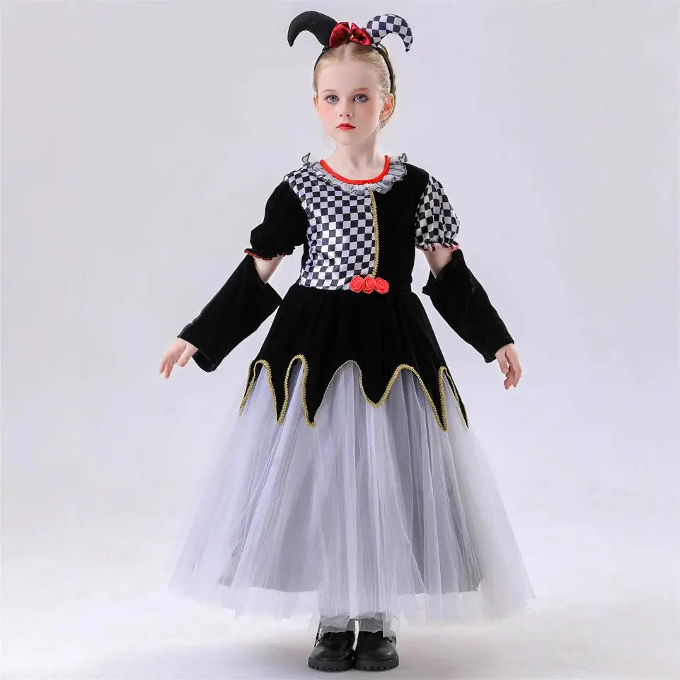 Harlequin Costume Children's Halloween Stage Performance Clothing Plaid Skirt Poker Queen Cosplay Funny Dress up Outfit
Harlequin Costume Children's Halloween Stage Performance Clothing Plaid Skirt Poker Queen Cosplay Funny Dress up Outfit