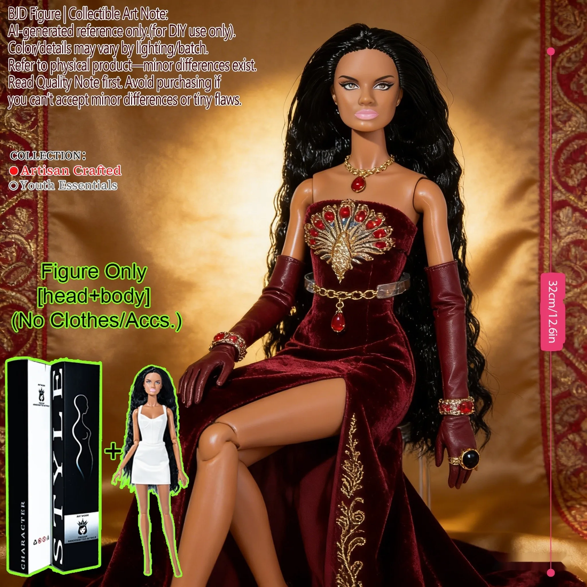 1/6 BJD Supermodel Figure Articulated Joint Body Exquisite Facial Design Real Skin Texture Nude Doll
1/6 BJD Supermodel Figure Articulated Joint Body Exquisite Facial Design Real Skin Texture Nude Doll