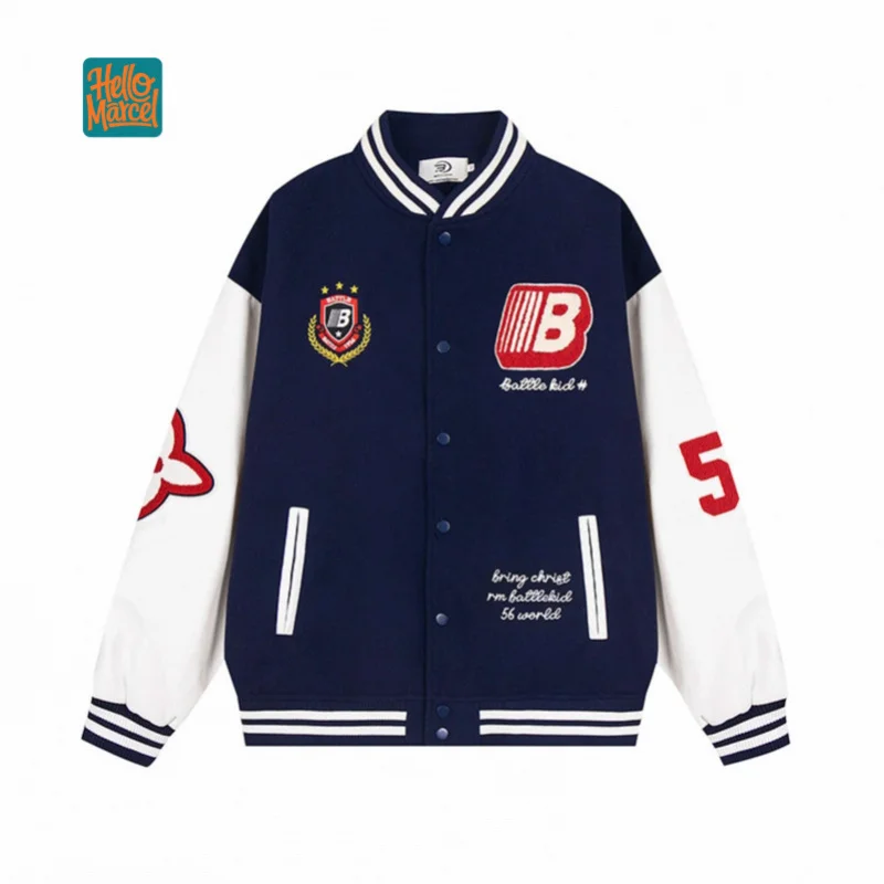 HELLOMARCEL EU US Size Top Quality Sports Badge Patchwork Baseball Jacket Men Women Spring Autumn Trend Oversize Colleage Jacket
HELLOMARCEL EU US Size Top Quality Sports Badge Patchwork Baseball Jacket Men Women Spring Autumn Trend Oversize Colleage Jacket