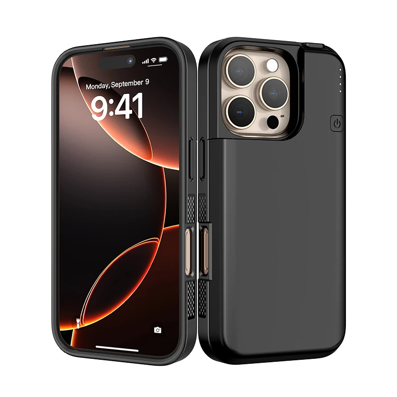 Smart Battery Charger Case for iPhone 16 Pro Portable Power Bank Rechargeable Charging Cover Spare batterie externe funda 7000
Smart Battery Charger Case for iPhone 16 Pro Portable Power Bank Rechargeable Charging Cover Spare batterie externe funda 7000