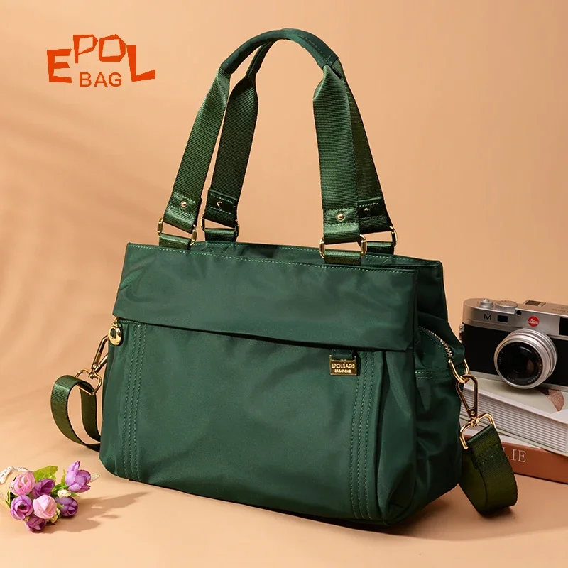 EPOL Women's Tote Bag Waterproof Fabric Electroplated Zipper Pull Spacious Interior Crossbody Handheld Carry Options 6013-05 
EPOL Women's Tote Bag Waterproof Fabric Electroplated Zipper Pull Spacious Interior Crossbody Handheld Carry Options 6013-05