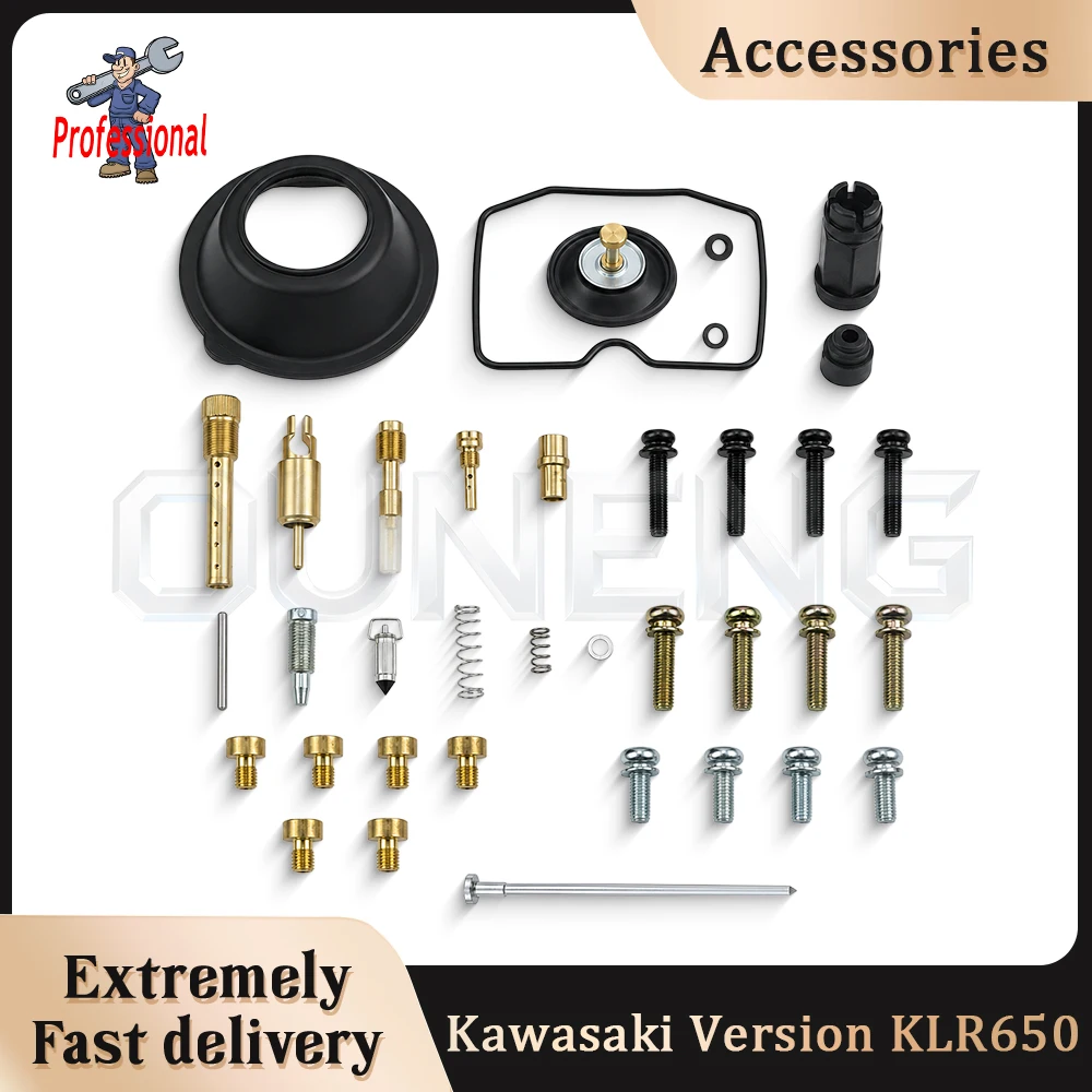 Carburetor Rebuild Repair Kit Full Gasket Jet Parts Fit Kawasaki KLR650 Motorcycle Off Road Bike Replacement
Carburetor Rebuild Repair Kit Full Gasket Jet Parts Fit Kawasaki KLR650 Motorcycle Off Road Bike Replacement