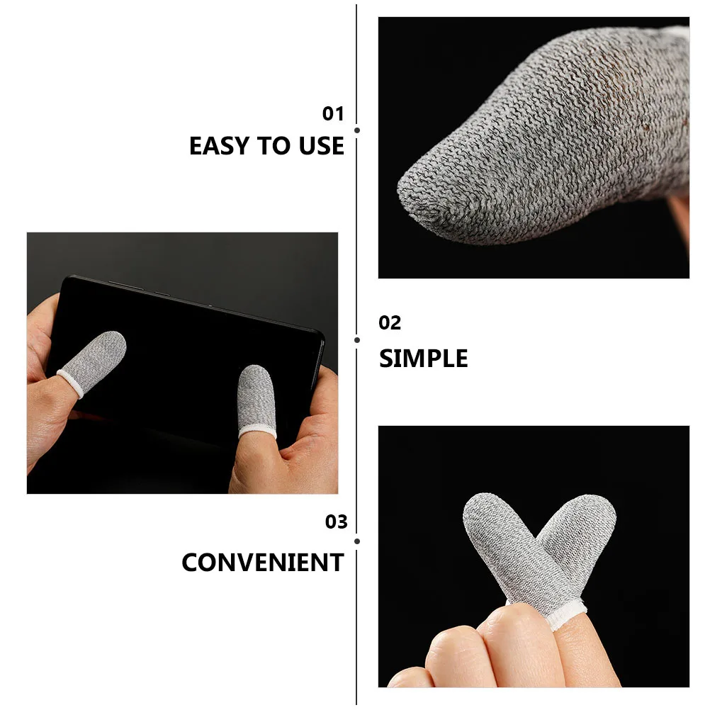6pcs Anti sweat Finger Cover White Yellow Edge Silver Fiber Sleeve Gaming Touchscreen Gloves Lightweight Sweaty
6pcs Anti sweat Finger Cover White Yellow Edge Silver Fiber Sleeve Gaming Touchscreen Gloves Lightweight Sweaty